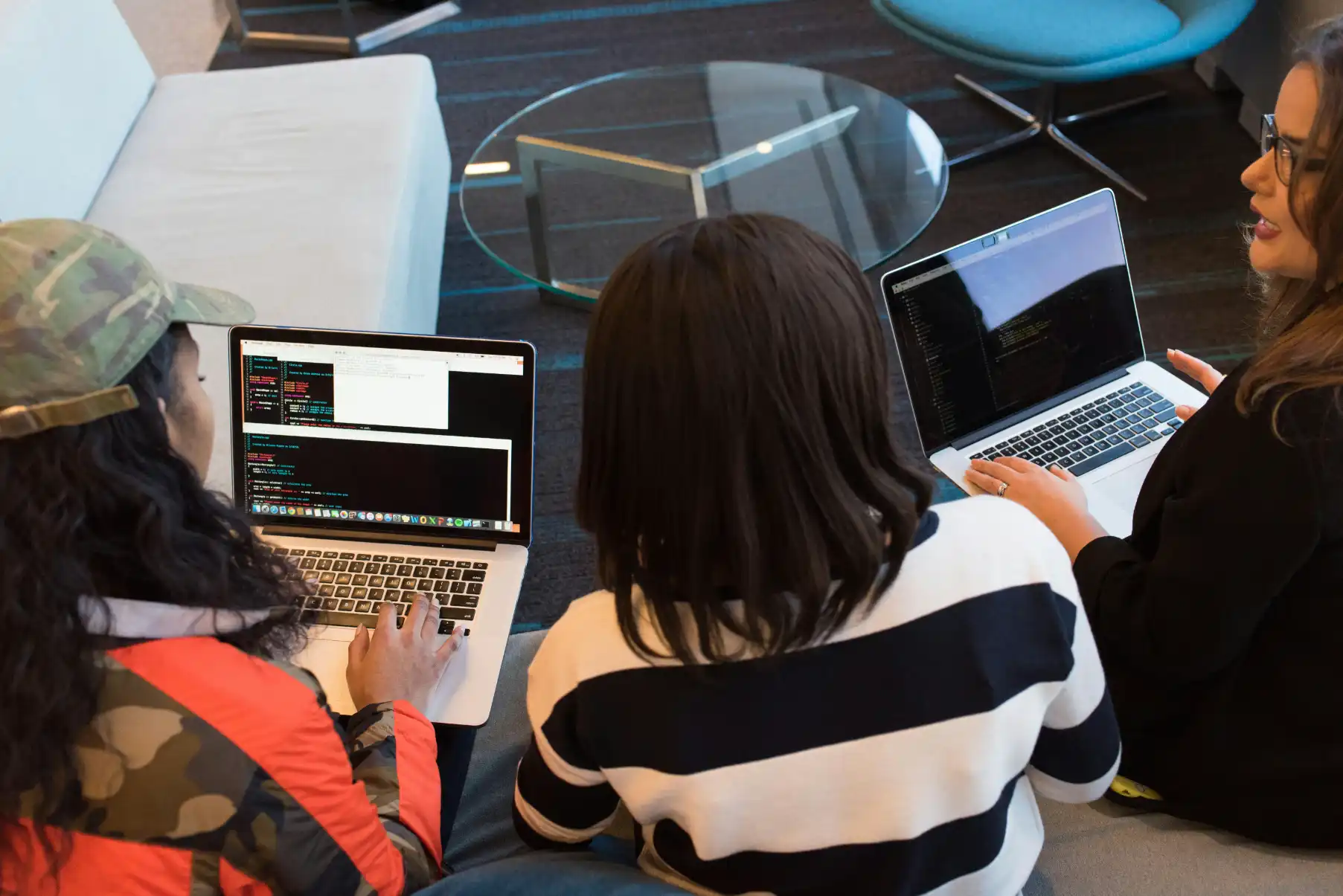 Full-Stack Developer working on code