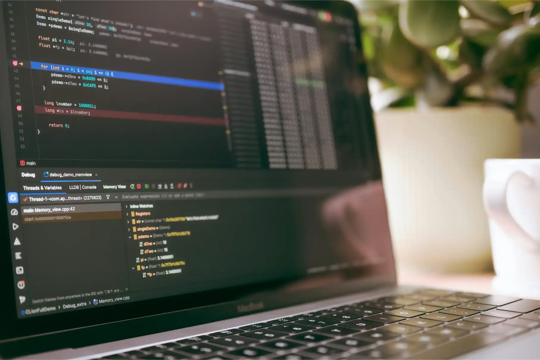 Full-Stack Developer writing code for pharmaceutical applications