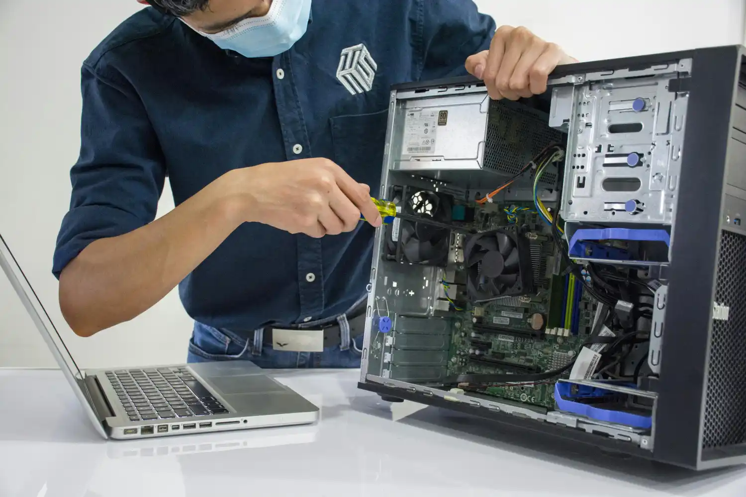 IT Support Specialist resolving technical issues for pharmaceutical teams