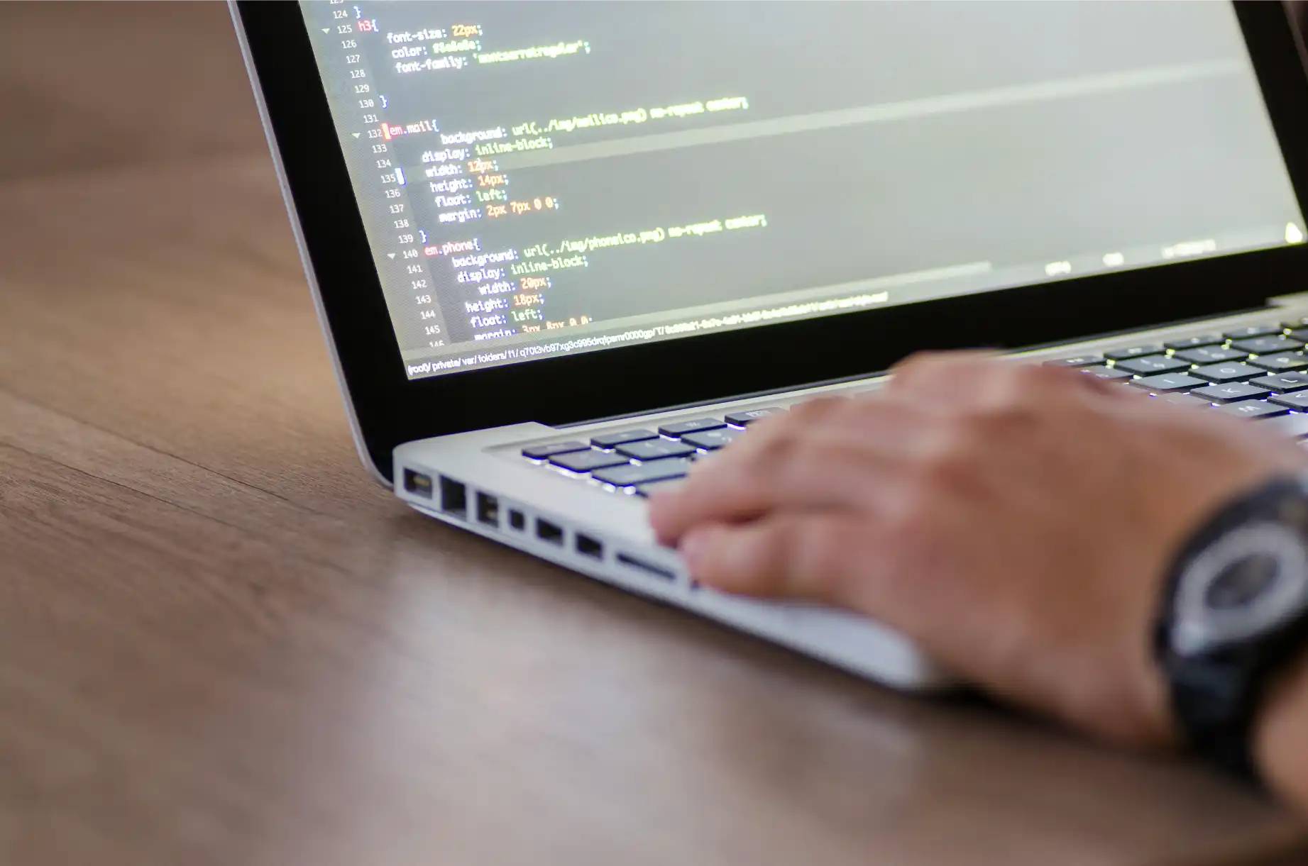Web Development and Design Professional working on a website