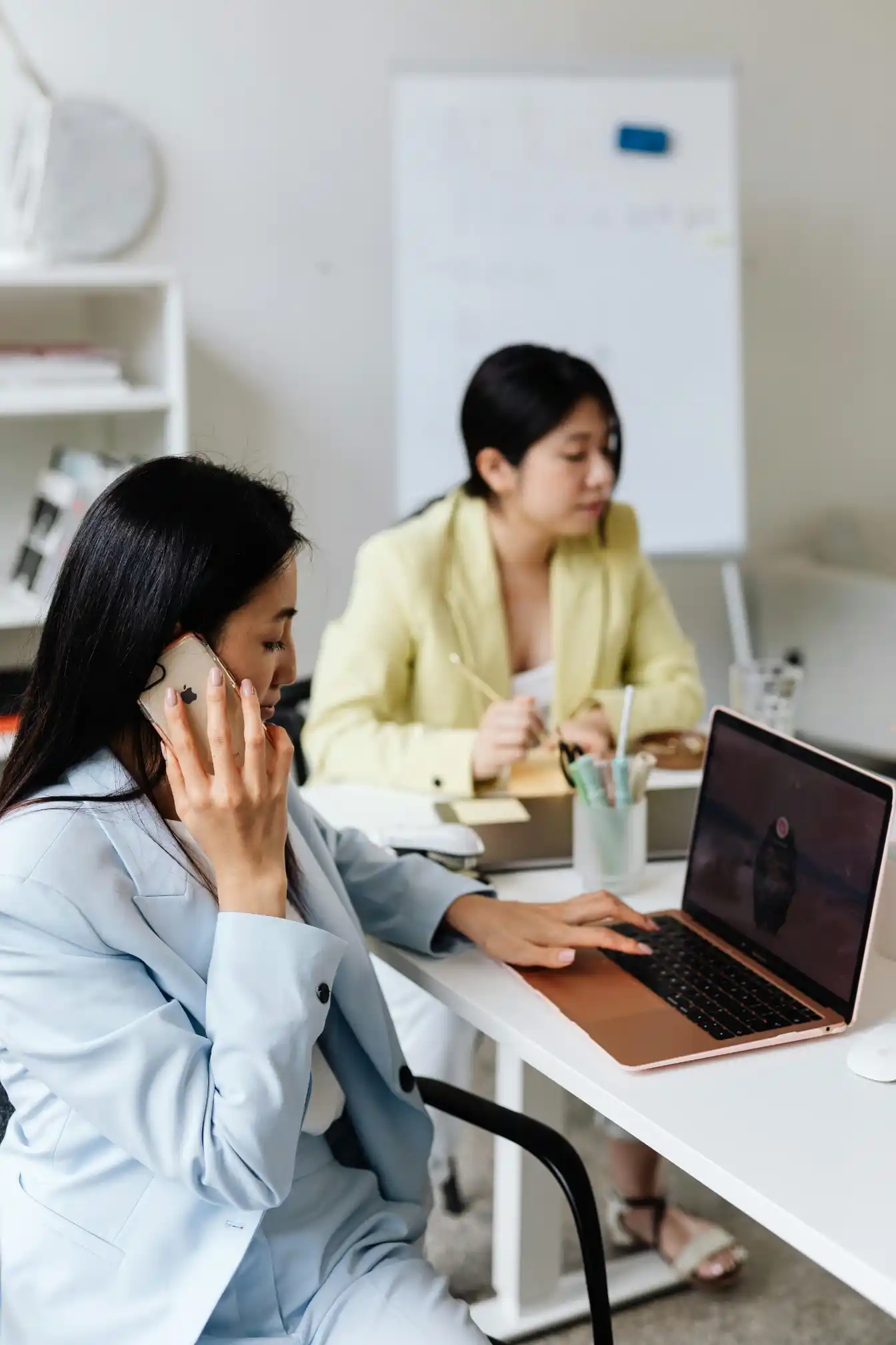 Social Media Manager creating and scheduling content for an insurance brand