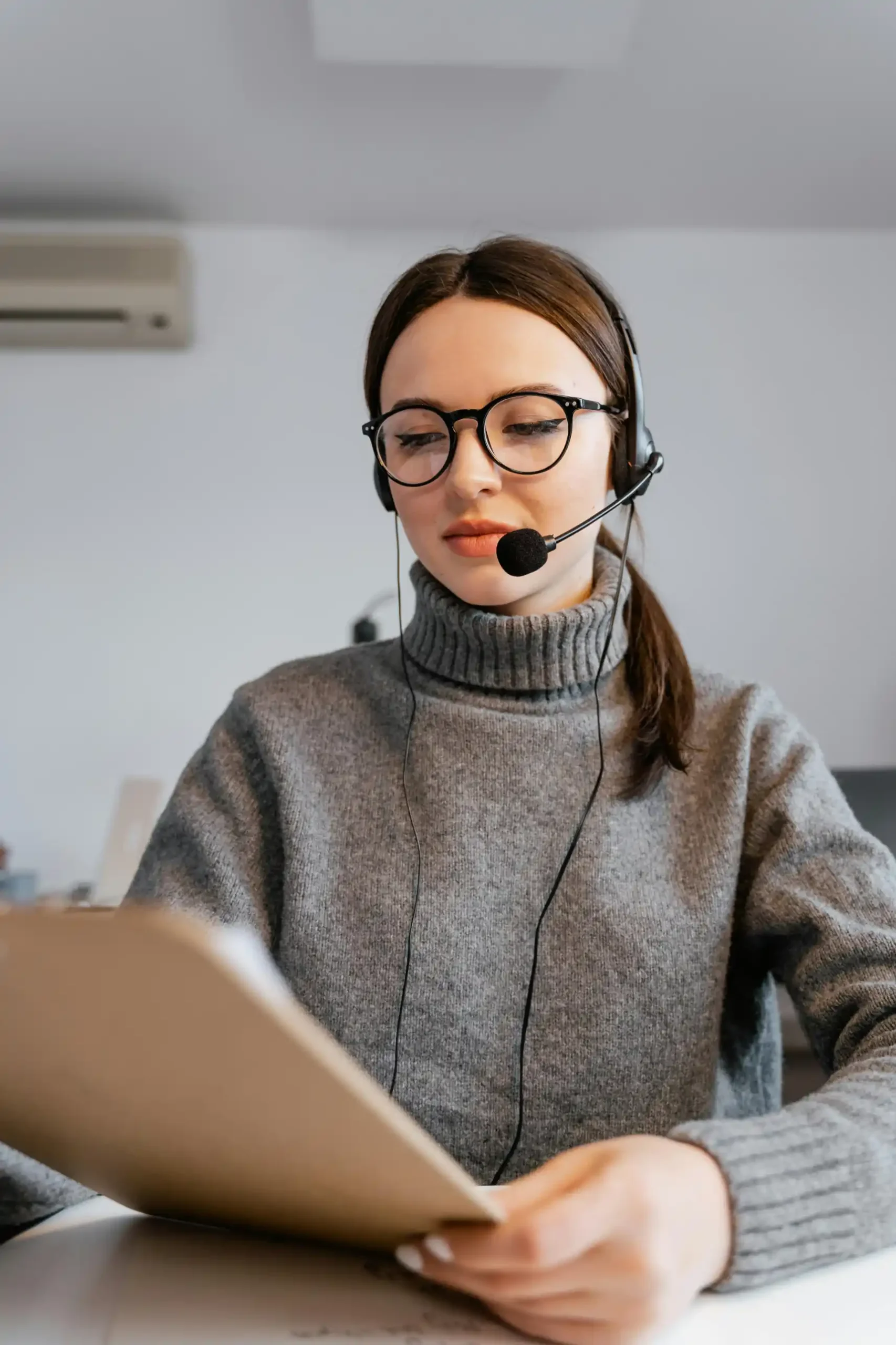 Customer Service Representative handling financial support