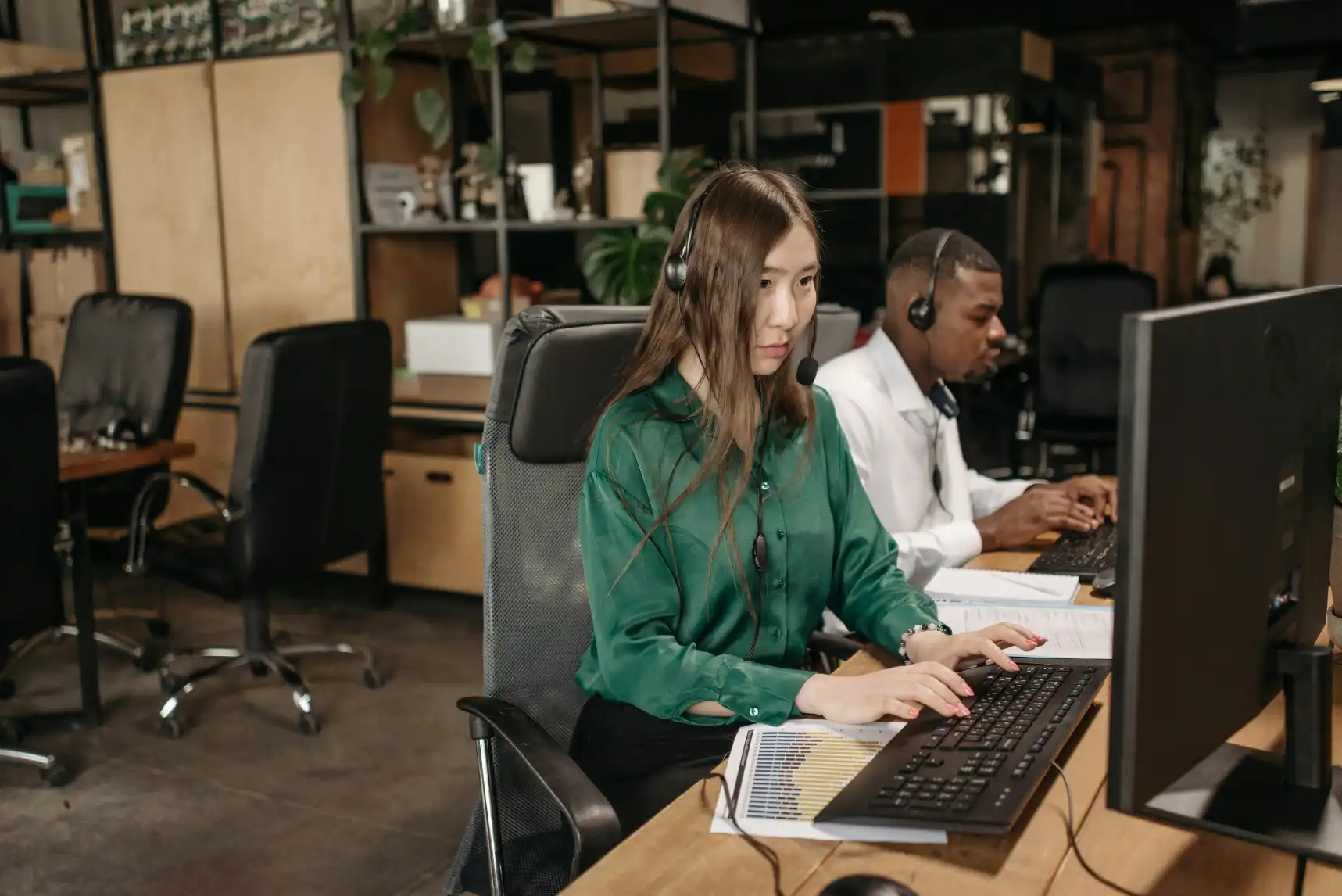 Customer Service Representative assisting an insurance policyholder