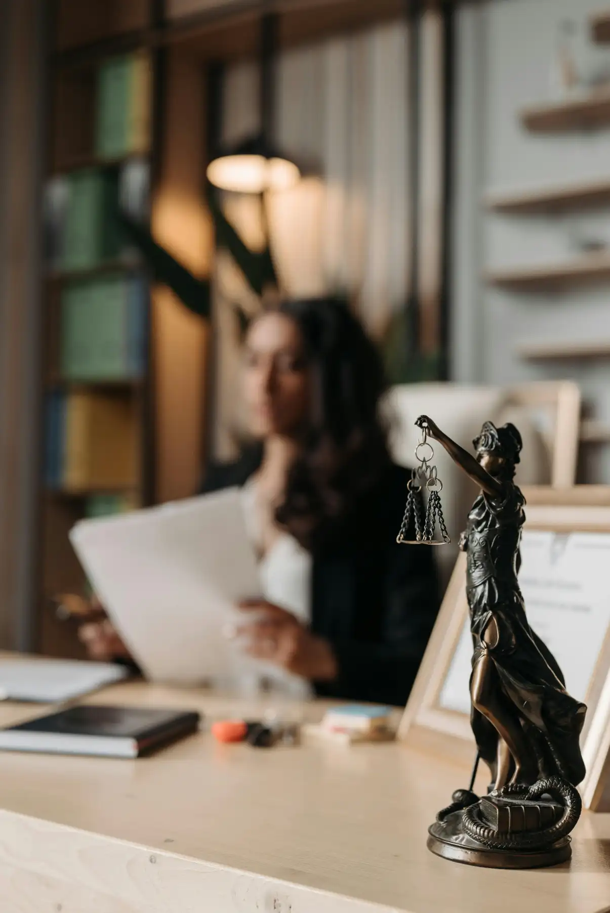 Intellectual property specialist organizing legal filings, trademark documentation, and IP records