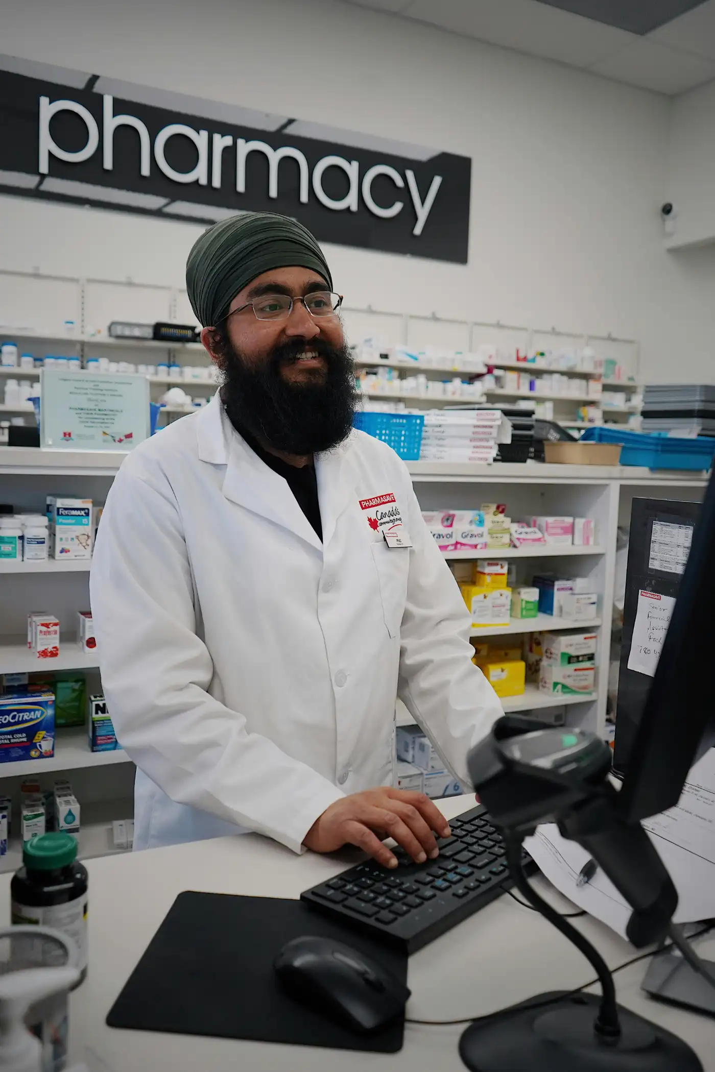 Accountant managing financial records and bookkeeping for a pharmaceutical company